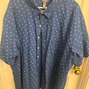 Men's Blue Patterned Shirt